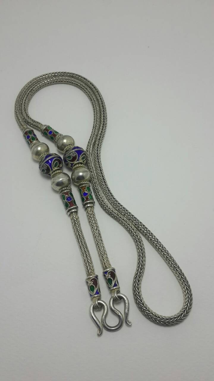 ขายสร้อยคอเงินแท้งานสุโขทัย 