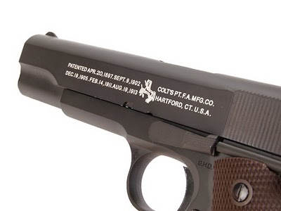 ปืนสั้นอัดแก๊ส TERCEL Colt (M1911) Full Metal Pistol - Black (..เคาะเดียว 2800 บาท)