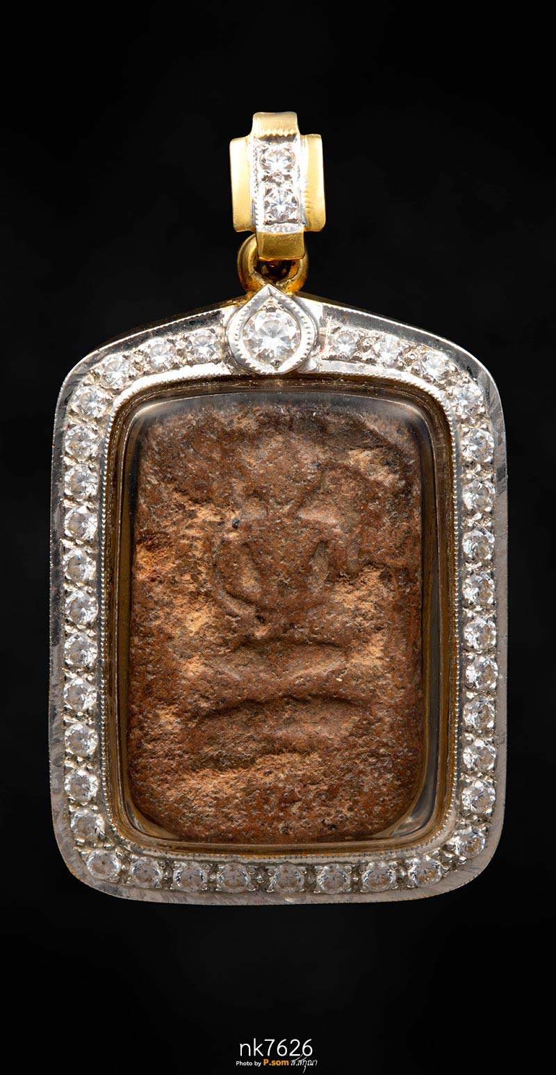 หลวงพ่อปาน ขี่นกบัวฟันปลา มาพร้อมเลี่อมทอง ฝังเพชรCZ 