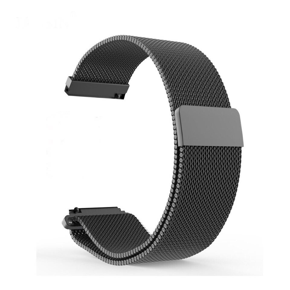 สายนาฬิกาแบบแม่เหล็ก เป็นสแตนเลสดำ ขนาด 22 มม.