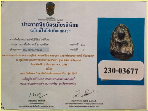 พระพิจิตรเม็ดน้อยหน่า~กรุเมืองพิจิตร ดีกรีแชมป์ ที่1