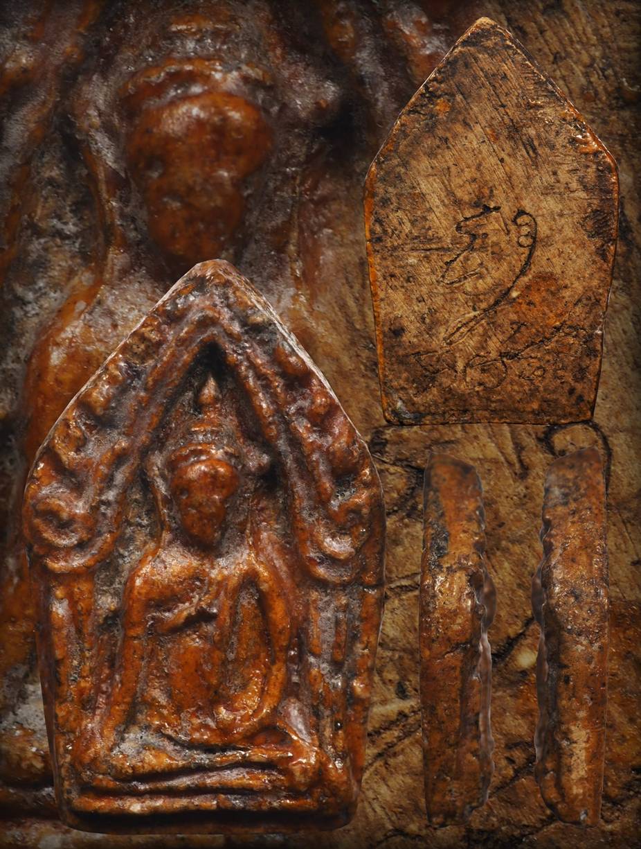 ขุนแผนรุ่นแรกครูบาจันต๊ะ เคลือบน้ำตาล