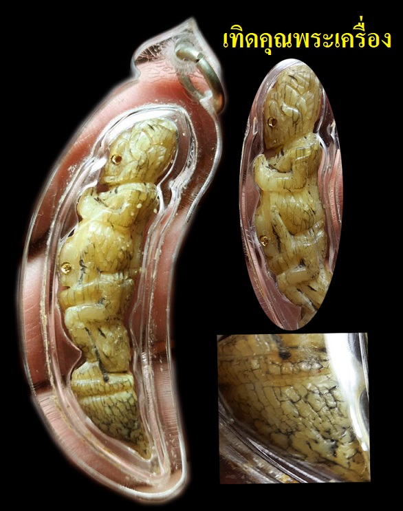 เดรื่องรางแกะเก่ามีตะกรุดทองคำ 2 ดอก