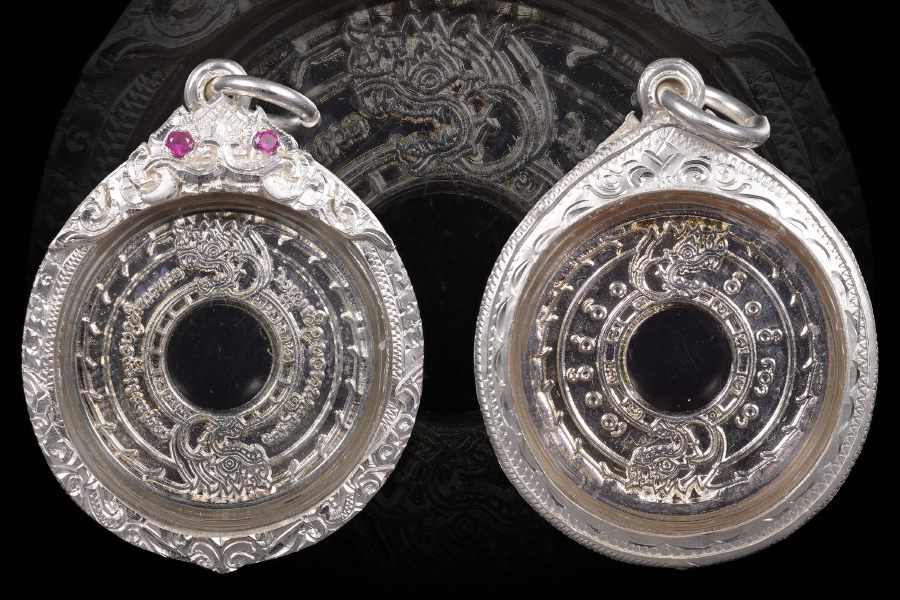 เหรียญนาคบ่วงบาศรุ่นแรก วัดบ่อก๊าง