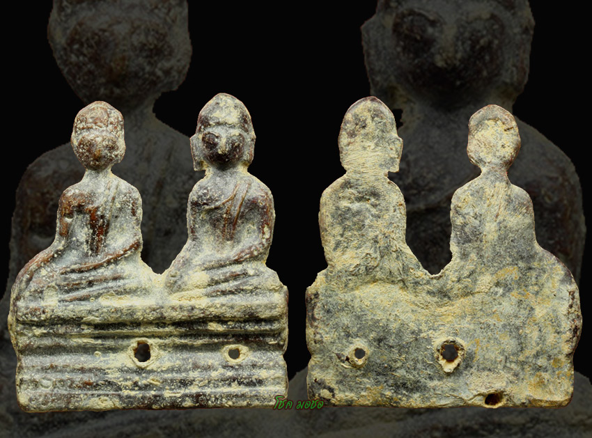 พระเชียงแสนสนิมแดง พิมพ์สองพี่น้อง