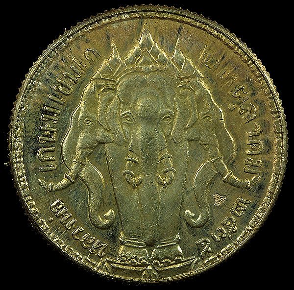 เหรียญหนวด รัชกาลที่ห้า ช้างสามเศียร พิมพ์ใหญ่ (ใหญ่กว่าเหรียญสิบบาท) กล่องเดิมๆ สวยมากครับ