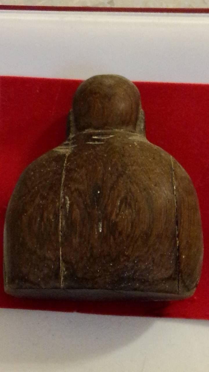 พระสังกะจายน์ ไม้แกะ น้าตัก2.8"สูง3" เก่าสวยครับ