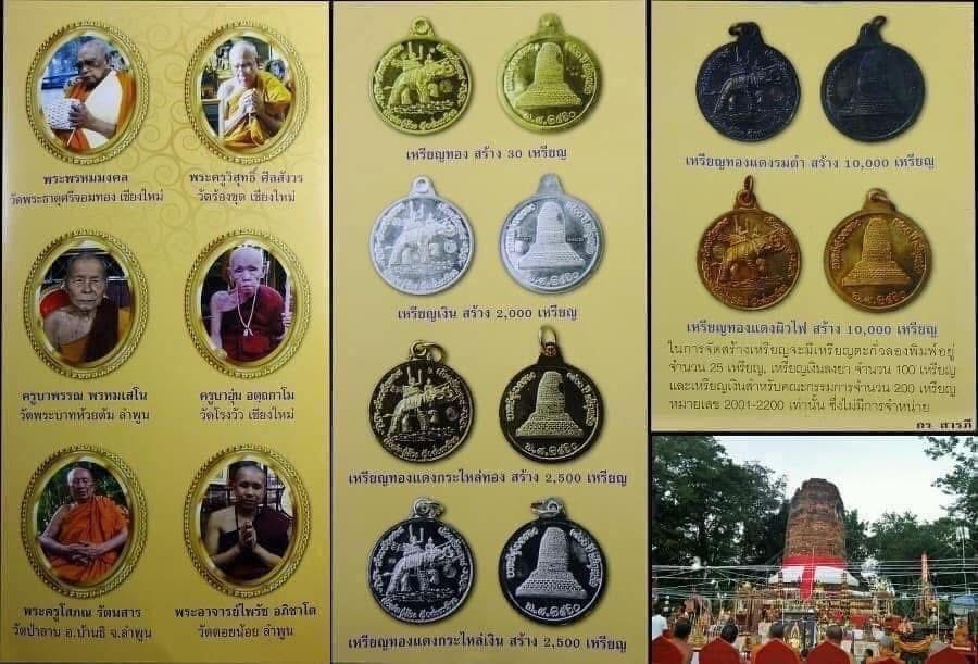 เหรียญกู่ช้างรุ่น 4 เนื้อทองแดงผิวไฟ