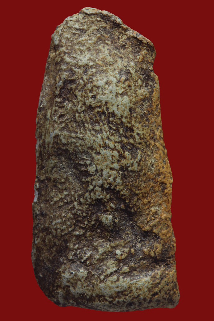 พระรอดพิมพ์ใหญ่เนื้อเขียวคราบเหลืองแกร่งหินธรรมชาติ