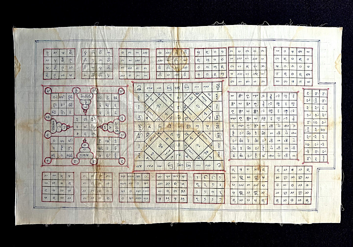 ผ้ายันต์เขียนมือครูบาก๋ง จ.น่าน สวยมากๆ