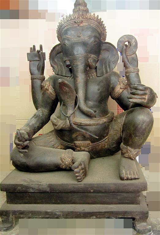 พระพิฆเนศ หน้าตัก 22 นิ้วสูง 34 นิ้ว ฐานกว้าง 20 นิ้ว ( โลหะ ) ( งานศิลป์ )