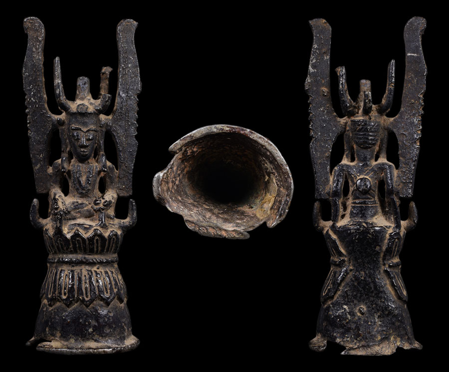 พระพุทธศิลปะพม่า-ไทยใหญ่เนื้อสำริดเงิน