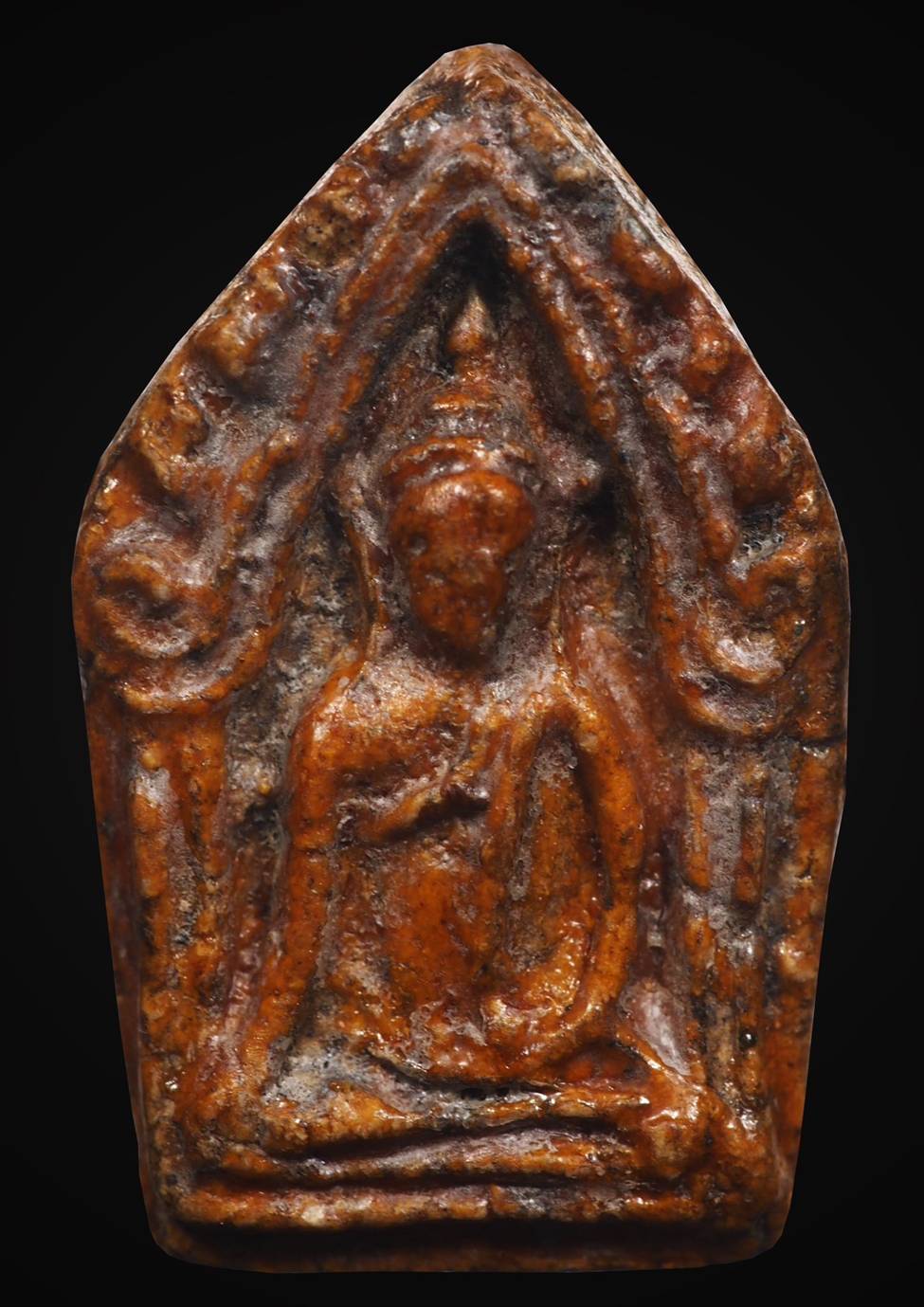 ขุนแผนรุ่นแรกครูบาจันต๊ะ เคลือบน้ำตาล