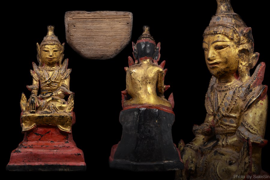 พระโปร่งทรงเครื่องกษัตริย์ ศิลปพม่ายุคมัณฑเลย์