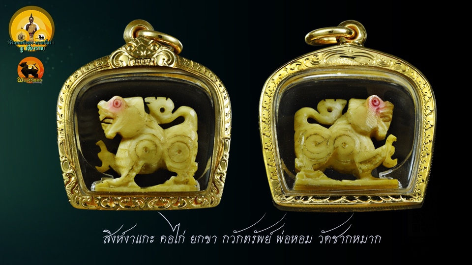 สิงห์งาแกะ คอไก่ยกขา กวักทรัพย์ พ่อหอม