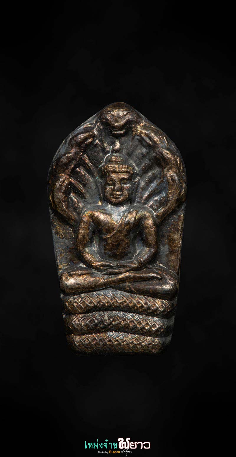 พระนาคปรก+มังกร​ ลพ.ไพบูลย์​ เนื้อเงิน