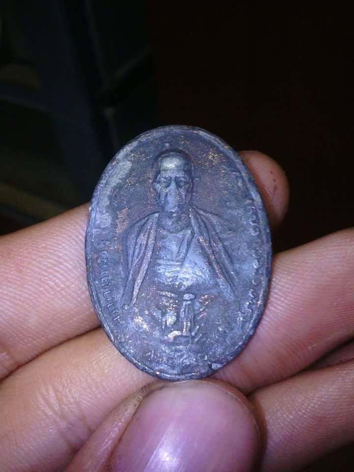 เหรียญครูบาเจ้าศรีวิชัย ปี 2482 เนื้อตะกั่วลองพิมพ์(บล็อคเงิน)