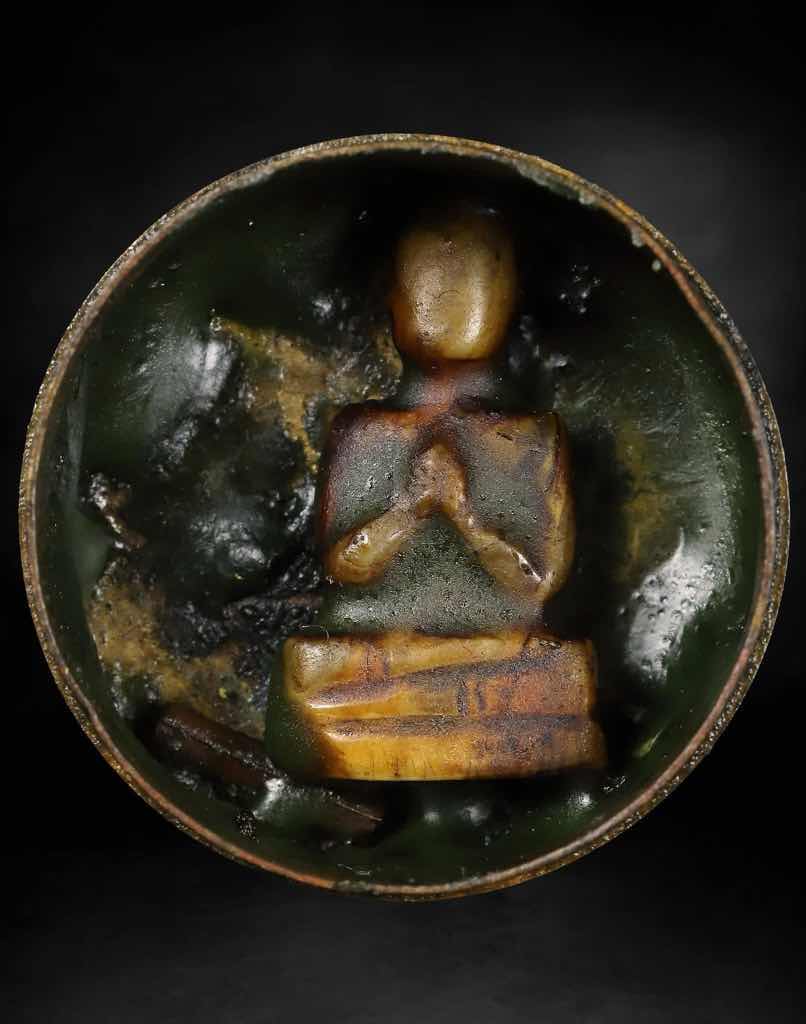 กุมารทองพนมมือ เนื้องาแกะ แช่สีผึ้ง