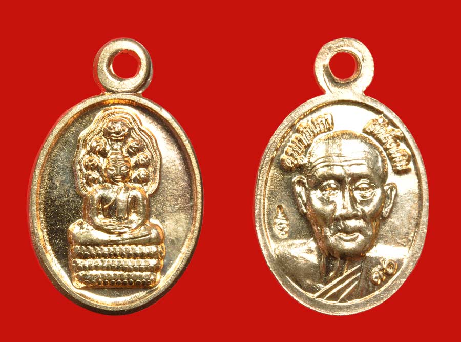 เหรียญเม็ดแตงพระนาคปรก รุ่นแรก หลวงปู่ครูบาอินถา วัดยั้งเมิน