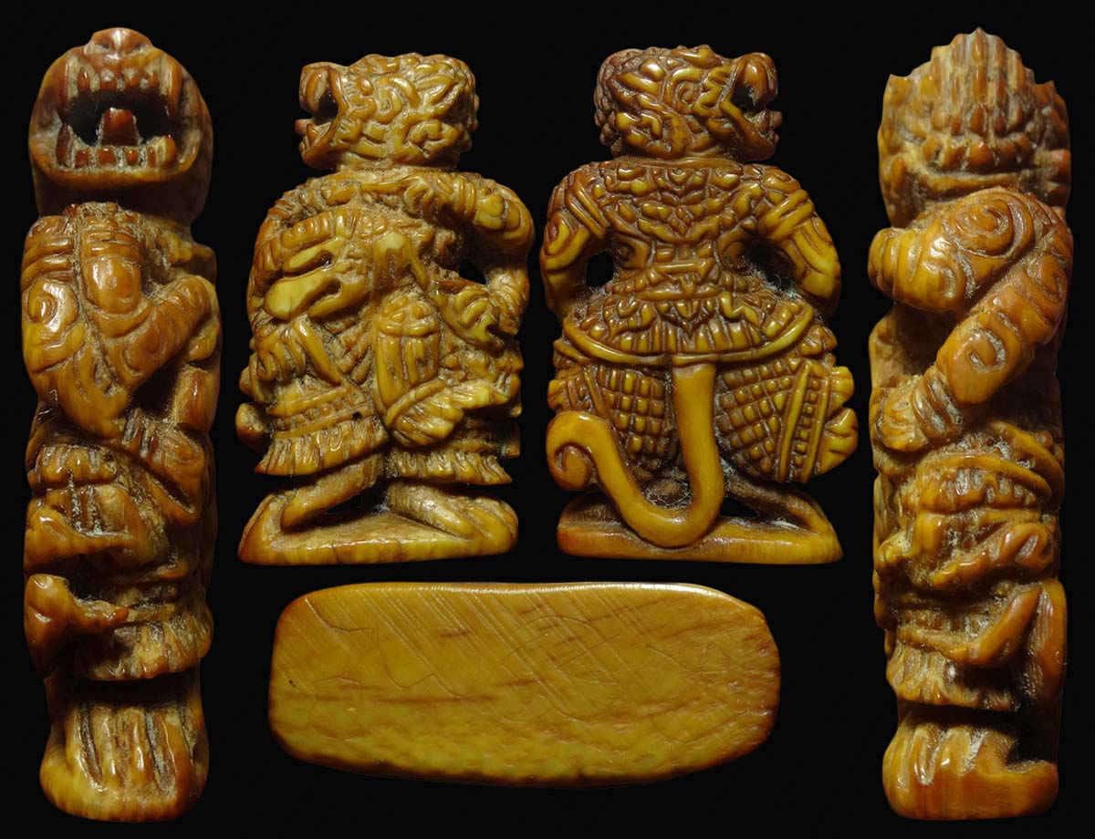 หนุมาน 4 กร งาแกะ ศิลปชั้นครู