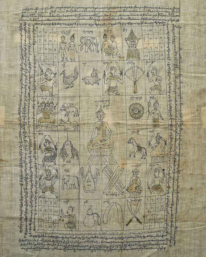 ผ้ายันต์เศรษฐีหลวงล้านนาโบราณ