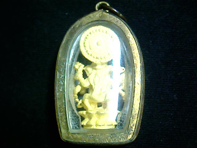 พระพิคเณศเนื้อทองบรอนส์กรอบทองไมครอน