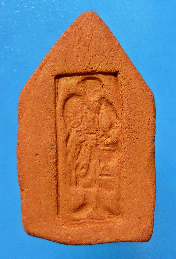 ขุนแผนหลวงปู่ทองวัดศรีจอมทองเนื้อดินเผาทาแล๊กเกอร์องค์ที่2