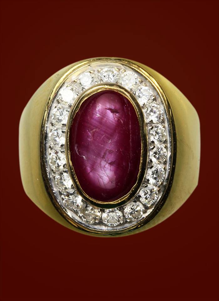 ขายแหวนทับทิมแท้ ล้อม เพชรแท้ น้ำดี ไม่มีจุดดำๆ เกรด VS