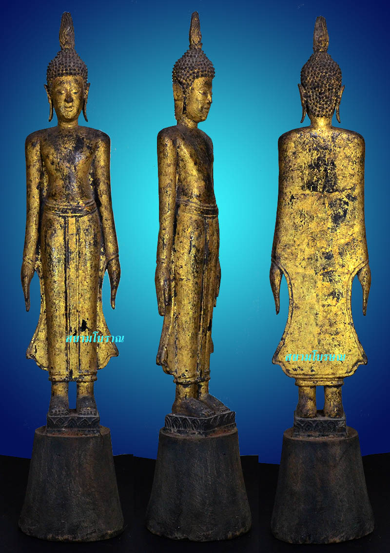 #16092พระเจ้าไม้ล้านนายืนเปิดโลก แบบน่าน