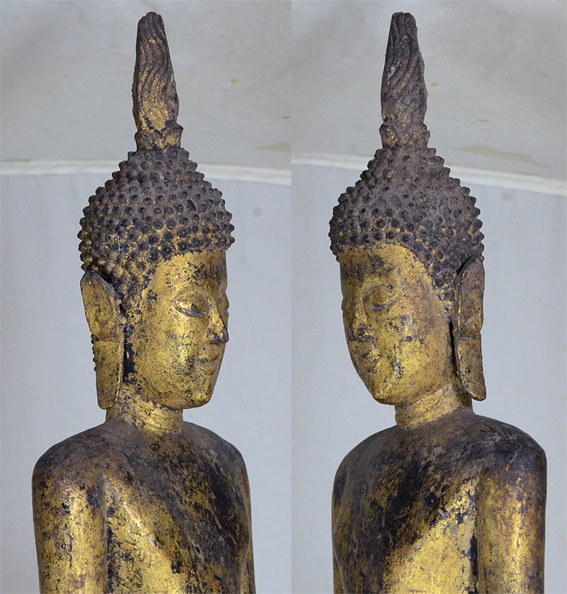 #16092พระเจ้าไม้ล้านนายืนเปิดโลก แบบน่าน