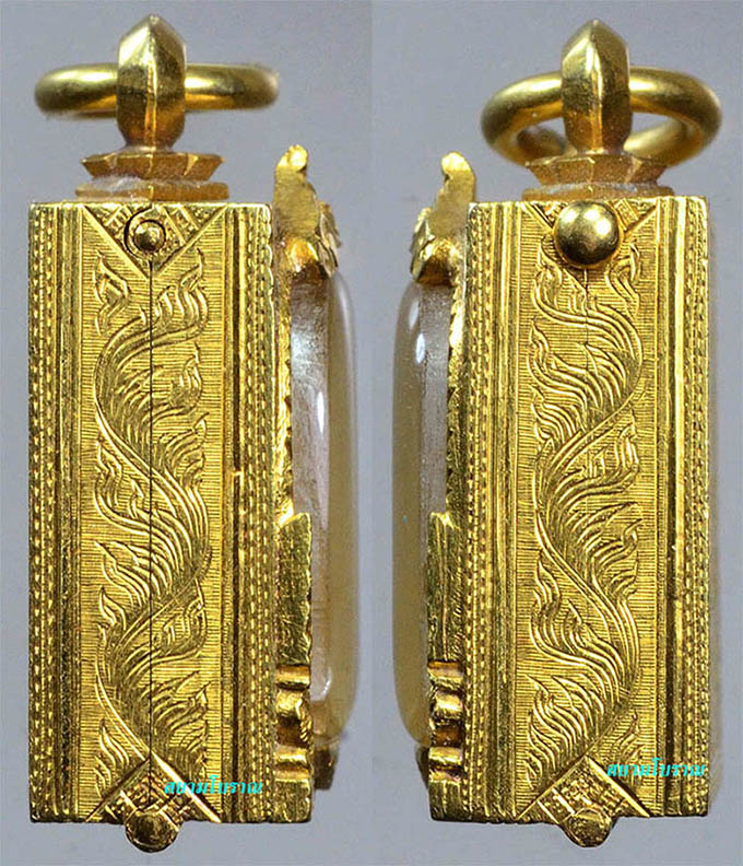 #18195ตลับทองคำสำหรับใส่พระวัดปากน้ำ