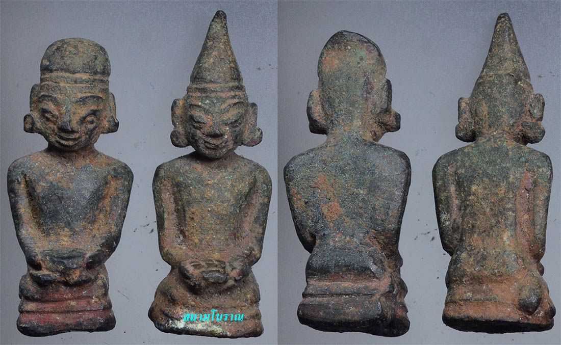 #18513เทวดาพม่านั่ง ศิลปะฉาน  จำนวน1คู่