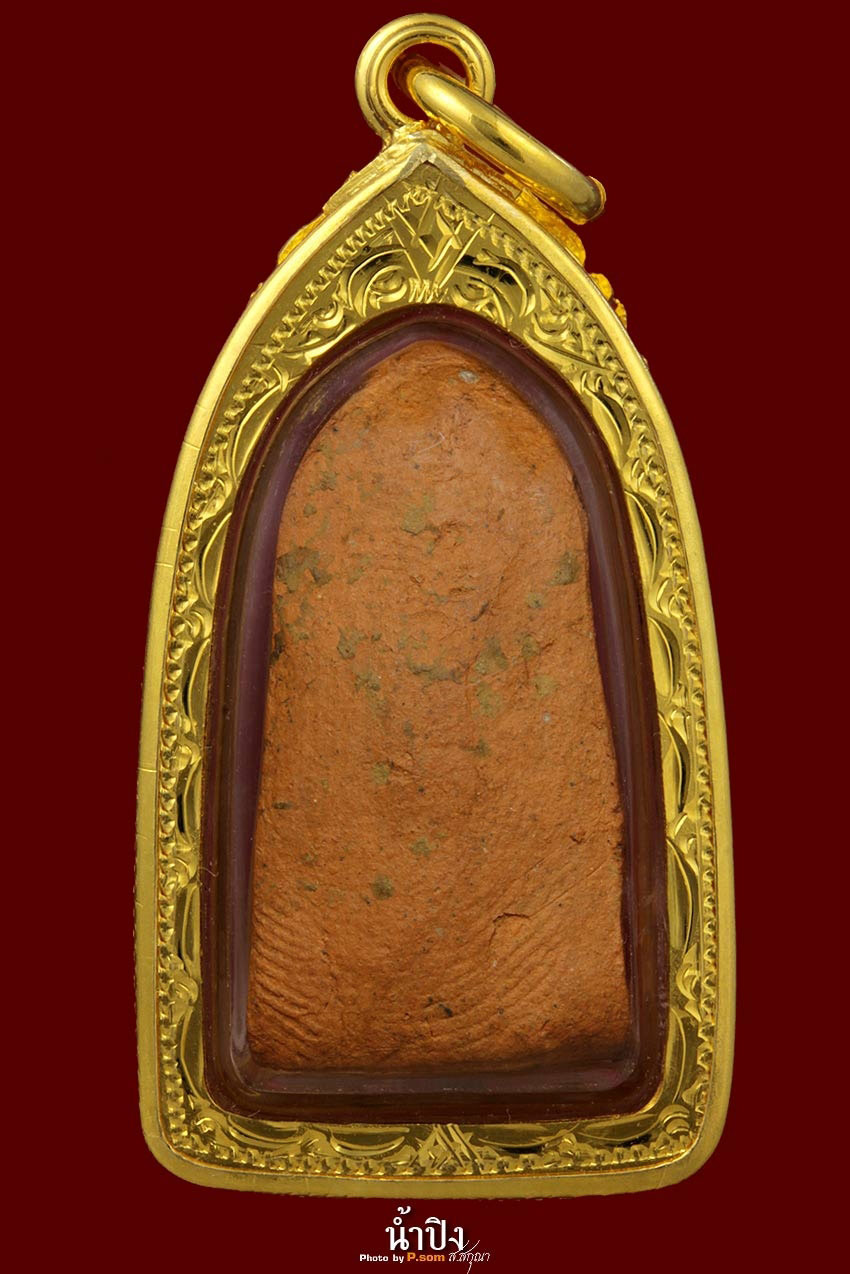 พระรอดวัดพระสิงห์ หน้าหนูใหญ่ เลี่ยมทอง