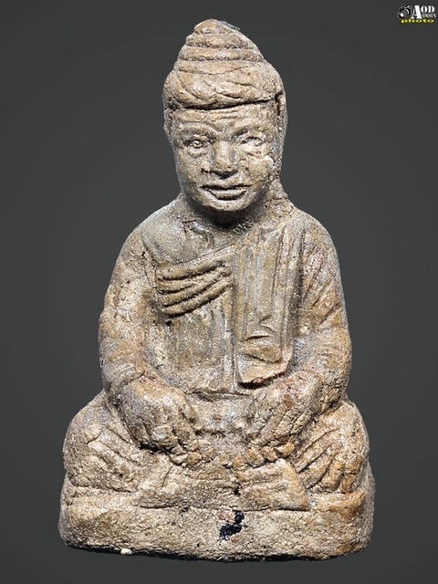รูปปั้นพ่อครูบูบูอ่อง พระอาจารย์เสถียร วัดบ่อก๊าง