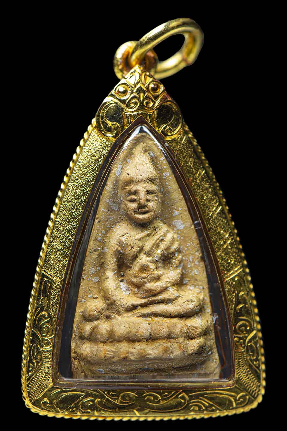 พระพุทโธน้อยคุณแม่บุญเรือนพร้อมเลี่ยมทอง
