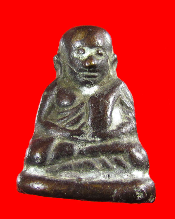 หลวงพ่อเงิน ปืนแตก ปี28 เศียรโต สนิมดำ 