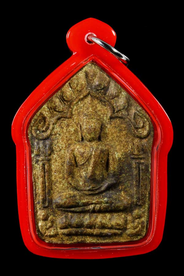 ขุนแผนเนื้อผงฝังตะกรุดเลี่ยมเก่า