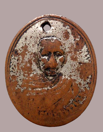 เหรียญพระชัยนาทมุนี(หรุ่น) วัดบรมธาตุ จ.ชัยนาท ปี ๒๔๗๘ เนื้อทองแดงกะไหล่เงินสภาพน่ารัก