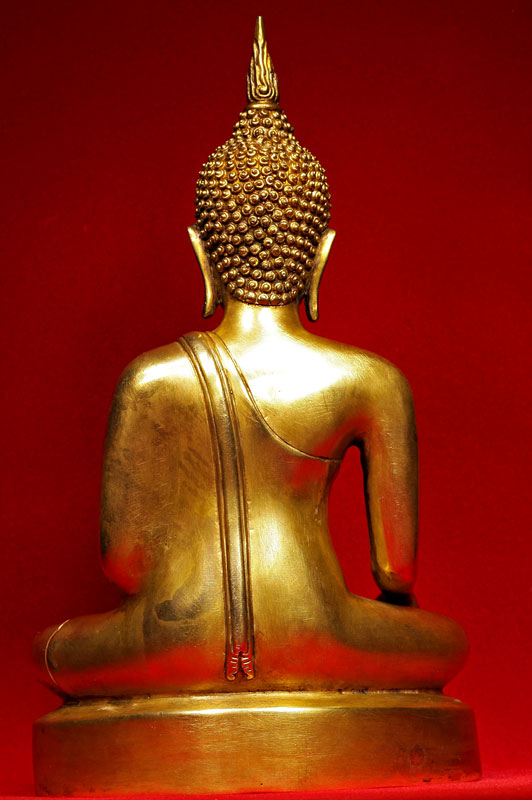 พระบูชาสุโขทัย 5 นิ้ว หล่อตัน หนักประมาณ 3 กก.