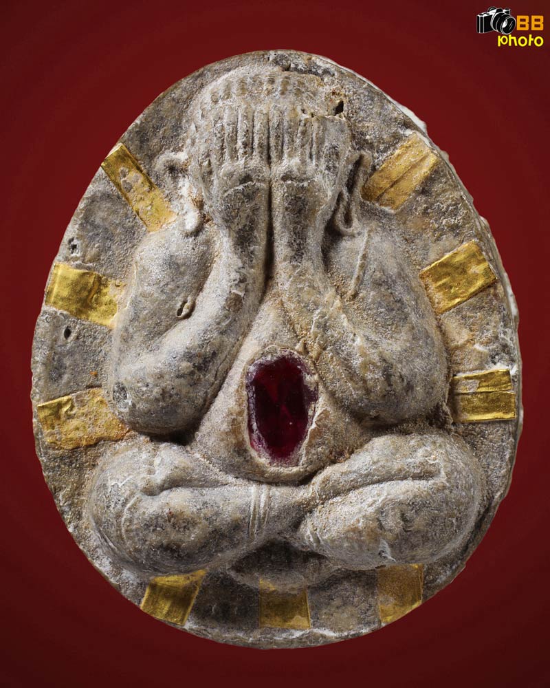 ปิดตา ลป.โต๊ะ ปี22 ตะกรุดทองคำ9ฝังทับทิม