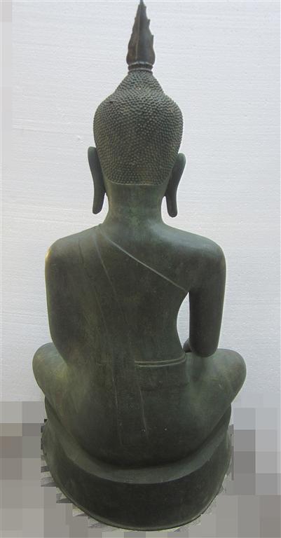  พระพิมพ์อู่ทองหน้าตัก 16 นิ้ว สูง 29 นิ้ว เนื้อทองเหลืองสนิม เขียว