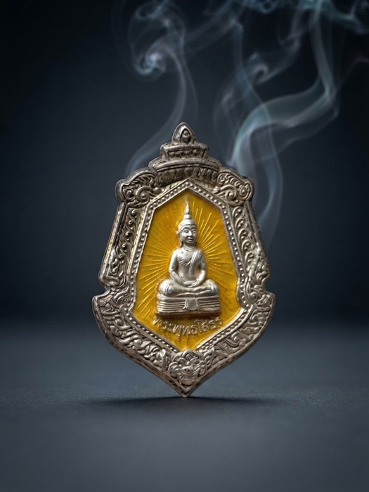 เหรียญพระพุทธโสธรพระประจำตระกูลเนื้อเงิน