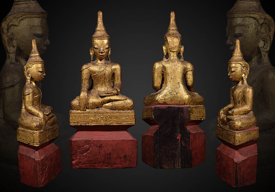 พระพุทธรูปไม้แกะศิลปะไทยลื้อ