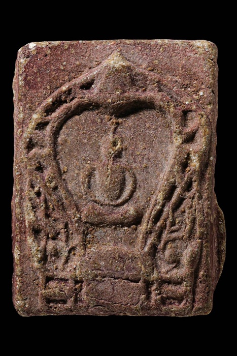 พระสมเด็จ หลวงพ่อโอภาสี พิมพ์สมเด็จซุ้มเสมาหลังเรียบ เนื้อผงขี้ธูป